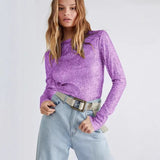 Round-Neck Long-Sleeved Fashion Beads