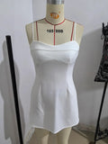 Women's Suspension Sleeveless Wapped Chest Dress Back