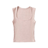 Fashion Women's Fashion Summer New Style Spice Girls' Sleeveless Jacket With Retro Square Collar Vest-Outfit