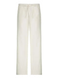 Basic Solid Color Drawstring Straight Leg Pants-Outfit