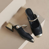 Toloer Half Slippers Female Summer Wear 2024 New Chinese Style Fairy Thick With A Word With A Cool