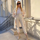 Workplace Women's Display High Waist Waist Suit Trousers 38 Color Reduced Age And Ankle