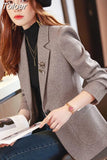 Women Blazer Office Lady Chic Elegant Vintage Casual Single Breasted Blazer All-match Daily Classic Chic Streetwear Top