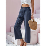 High Waist Lotus Leaf Elastic Cotton