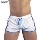 Men Shorts Fitness Bodybuilding Shorts Mens Mesh Breathable Quick Drying Fashion Casual Joggers Sportswear 1028-1-Outfit
