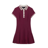 2025 New Women's Retro Body-Creats Bumping Color Ribs Wide Folding