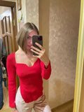 Toloer New Autumn And Winter Elastic Open Shoulder Base Knit-Outfit
