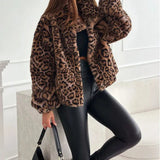 Faux Fur Leopard Jacket-Outfit