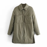 PUWD Casual Woman Loose Thin Fleece Shirt Jacket 2021 Spring Fashion Ladies Warm Button Outwear Female Chic Oversized