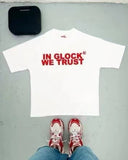 Street Pistol Trend New Front And Rear Printing T-Shirt Gothic High Street Short-Sleeved Round Collar