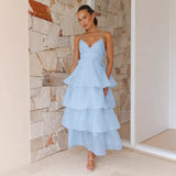 Sexy Bareback Sling Cake Folded Lavage With Fashion Evening Dress Dress Dress