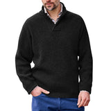 Toloer Men's Solid Color Casual Jumper Long Sleeve V-Neck Loose Sweater Autumn And Winter New Men's