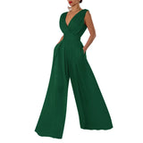 Fashionable Summer New Slim Jumpsuit High Waist Slimming Straight Broad Leg Pants