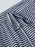Striped Drawstring Low Waist