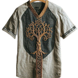 Men's Short-Sleeved Casual V-Neck T-Shirt 3D Digital Print