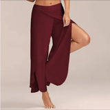 Waist Sports Fitness Yoga Wide Leg Color