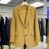 Toloer Suit Jacket Female Small Man 2024 Spring And Autumn Short Retro Korean Version Casual Show Thin Suit Woman-Outfit