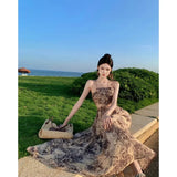 Toloer 2023 Summer Female Dress Season Tea Line Is A Long