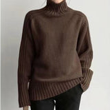Sweater Women Winter Korean Retro Loose Languid Languid Temperament Simple Thick Pit Strip Bottom Knitting