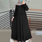 Casual Solid Puff Sleeve Ladies Kaftan Sundress ZANZEA Vintage Chiffon Dress Women 2023 Spring Ruffle Maxi Vestidos 618-1-Outfit