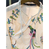 New Chinese-Style Round-Collar Embroidered Shirt Women's New Fashionable National Style Leisure In The Summer Of 2023-Outfit