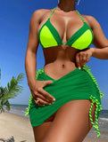 Toloer New 2024 Three-Piece Patchwork Bikini Women's