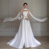 Bridal Little Man 2025 New High-End Engagement Dress Dress Red Breasted Banquet Evening