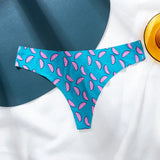 Printed Thong Ice Silk Scarless Trousers Women Cotton Crotch Thin Breathable Invisible Trousers