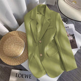 Toloer White Suit Jacket Female Spring 2024 New Spring And Autumn Design Sense Fried Street Clothes Popular Suit Women-Outfit