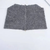 Collar Double Zipper Knitted Vest Vest 2025 Spring Loose Short Sweater Cardigan