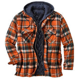 Plaid Cotton Coat Large Size Hooded Shirt Jacket