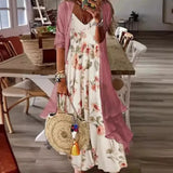 Toloer 2024 Summer Women's Print Holiday Dress Indian Style High Skirt Skirt Two Sets-Outfit