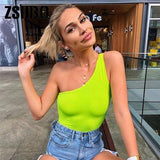 Toloer One-Shoulder Onesie Spring And Summer Dress Slim And Backless Sleeveless