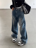 blue boyfriend jeans with washed