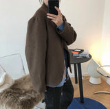 Short Woolen Suit Coat Women Winter Non-Mainstream Wool Circular Lower Hem Cocoon Wool Coat