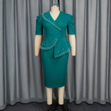 New Nail-Peared Leaf-Side Dress Party Temperament Packed Bing