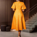 New Rose Clip Dress Commuter Three-Dimensional Flower A Dress