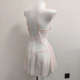 Romantic Sexy Pajamas Summer Women's 2025 New Lace-Thin Pure-Wanbic Wind With Chest Cushions With Sleeping
