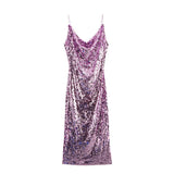 Women's Clothing Spring 2025 New Fashion Elegantly Elegantly Dressed Collared Flute Sling
