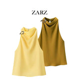 Homemade New Women's Clothing Smocoat With Seam-Cloaught Hanging Collar Blouse 8919