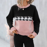 2025 New Solid Color Collar Long-Sleeved Jersey Elegant Loose Sweater