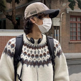 And Winter Fair Island Jack Flower Sweater Men's Korean Version Of Loose Minority Ethnic Style Design Knitted