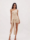 And Winter New Women's Fashion Elegant Round-Collar Knitted Dress Striped Dress Long
