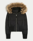 Women's Autumn And Winter Fashion With A New Short-Term Warm Collar Collar Zip Cotton Coat
