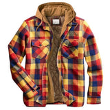 Plaid Cotton Coat Large Size Hooded Shirt Jacket