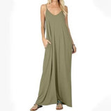 Long Dress 2021 Summer Women Strap Beach Dress Casual Irregular Oversized Loose Floor Dress Beach Travel