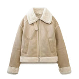 Spring And Summer New Women's Fashion Collar Long-Sleeve Double-Sided Short Jacket Jacket