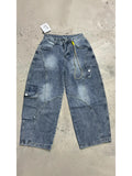 Broad-Legged Jeans Men's Spring And Autumn Tide Brand Loose Water Wash Bag Cutter