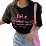 Toloer Korean Chic Summer New Embroidery Stereo Letter Casual Simple Age Reduction Round Collar Short Sleeve Versatile T-Shirt-Outfit