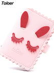 Cartoon Rabbit Card Case Business Card Holder Women Credit Passport Card Bag ID Passport Card Wallet 2023 Pink